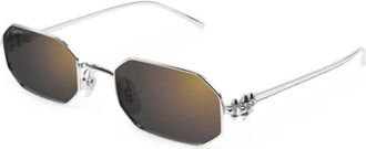 Cartier Rechthoekige Zonnebril - unisex - Accessoires - Grijs - Maat: 53 MM