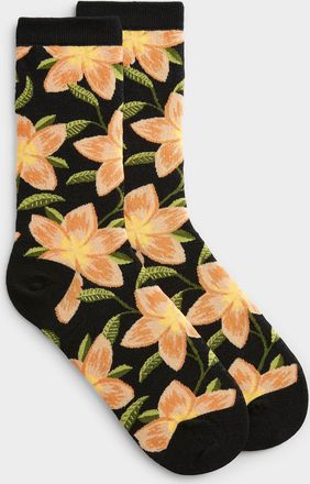 Simons Womens Flower and greenery socks