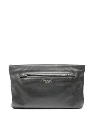 Prada 2010-2020 top handle clutch bag - Zwart