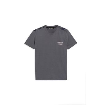 Freddy T-shirt con inserti camouflage e logo sul cuore