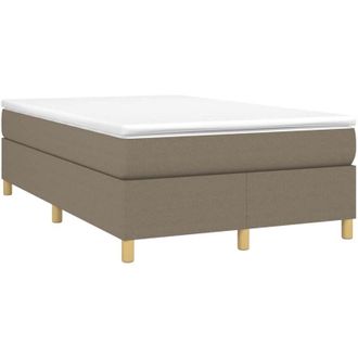 vidaXL Vidaxl - Cama Box Spring Con Colch&oacute;n Tela Gris Taupe 120x190 Cm