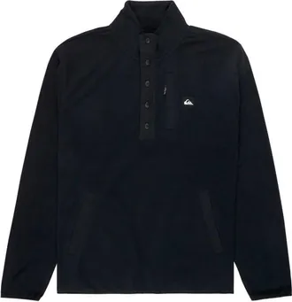 Quiksilver No Destination Half Snap Fleecepullover f&uuml;r Herren | schwarz