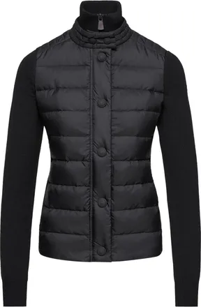 Moncler Moncler Padded Wool Blend Cardigan, Women, Black, Size: Xs
