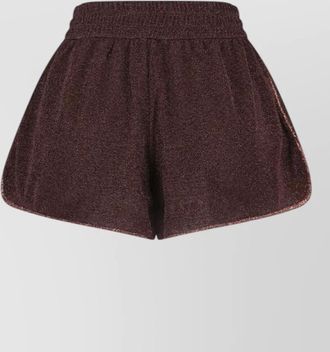 Os&eacute;ree straight trousers button detail glitter finish