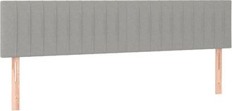 vidaXL Cabeceros 2 Unidades De Tela Gris Claro 100x5x78/88 Cm Vidaxl