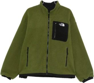 The North Face Olive Green Casual Jacket With Black Trim
