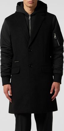 Philipp Plein Cappotto monopetto con cappuccio