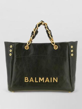Balmain 1945 soft large chain handle tote bag