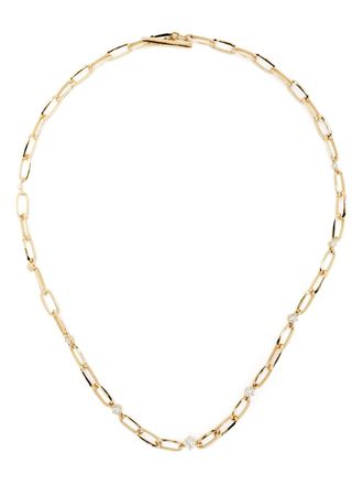 Lizzie Mandler 18kt yellow gold diamond link necklace