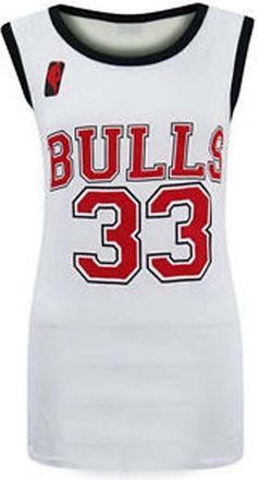 Generic New Womens Ladies Celebrity Inspired Bulls 33 Print Vest Sports Top T Shirt (Medium/Large, White)