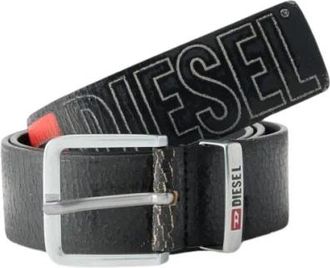 Diesel B-Biscotto Outline Belt - Heren - Riemen - Zwart - 90 CM - Leer - Accessoires