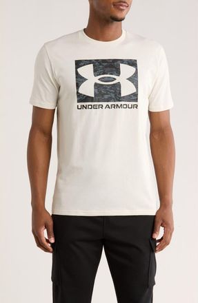Under Armour ABC Camo Box Logo Graphic Tee in Stone //Black at Nordstrom Rack, Size Xx-Large