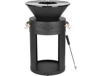 Habitat & Jardin Barbacoa de carb&oacute;n negro 49 x 49 x 92 cm