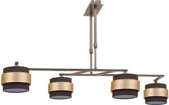 Fabrilamp Lampara 4lp Bremen Cuero/marron-oro 4xe14 Regx94x34 Cm