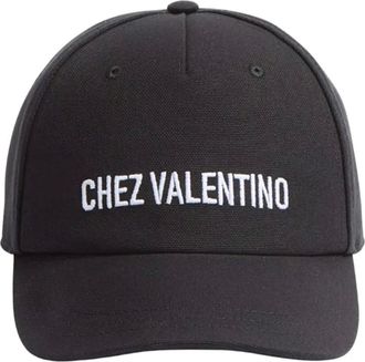 Valentino Garavani logo-embroidered baseball cap - Black