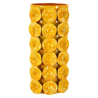 Dmora Vase Barini Dmora, En M&eacute;tal Jaune