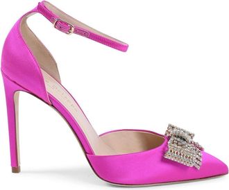 Dee Ocleppo Crystal Bow Satin Pump