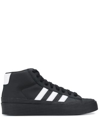 adidas x 424 Pro Model high-top sneakers - unisex - Calf Leather/Leather/Rubber - 4 - Black