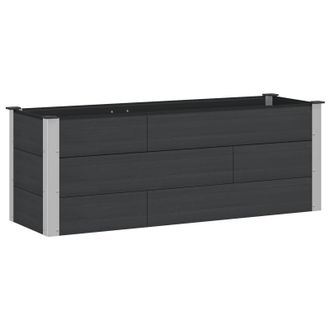 vidaXL Arriate Elevado Negro 150 X 50 X 54 Cm Vidaxl