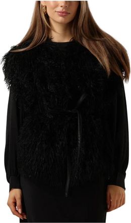 Ibana Gilet met Franjes - Dames - Bodywarmers - Zwart - XS - Jassen