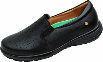 Andrea Womens Comfort Leather Loafer In Black