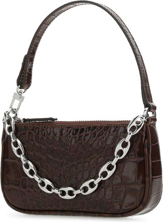 by FAR Womens Chocolate Leather Mini Rachel Handbag Nutella Borse A Mano Bag