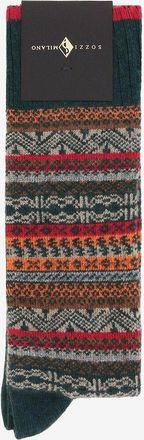 Sozzi Milano Jacquard-Socken
