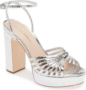 Loeffler Randall Rivka Platform Sandal in Silvr at Nordstrom Rack, Size 10.5