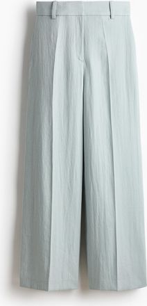 H&M Weite Hose aus Leinenmix - Turquoise