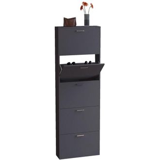 ebuy24 Ebuy24 - Vcm Estante De Madera Kipper Estante De Zapatos Gabinete De Zapatos Tipper 5 Sulos Xl (antracita)