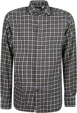 Orian Camisa Lavada Regular de Manga Larga - Shirts - Hombre - Verde - 3XL