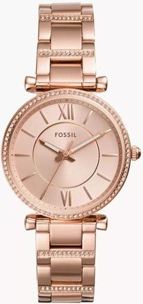 Fossil Carlie Horloge - Dames - Horloges - Roze - ONE Size - Accessoires