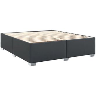 vidaXL Estructura De Cama Sin Colch&oacute;n Cuero Sint&eacute;tico Negro 180x200 Cm Vidaxl