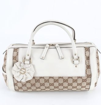 Gucci Gg Canvas Brown Ivory Gg Canvas Handbag Tote Bag (Pre-Owned)