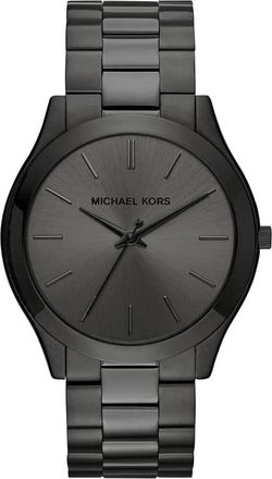 Michael Kors Womens Slim Runway MK8507 44mm Black Ion-Plated Stainless Steel Ladies Watch - One Size
