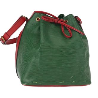 Louis Vuitton Bicolor Petit Noe Epi Leather Green Leather Handbag (Pre-Owned)