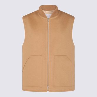 Lardini Camel Wool Casual Jacket