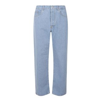 Dries Van Noten Straight Jeans, male, Blue, Size: W30 Pine Den 3384 Pant