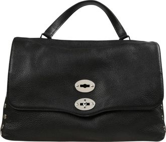 Zanellato Postina Daily M - Dames - Handtassen - Zwart - ONE Size - Leer - Tassen