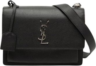 Saint Laurent Pre-owned Cross Body Bags, female, Black, Size: ONE SIZE Pre-owned The Sunset Crossbody Bag