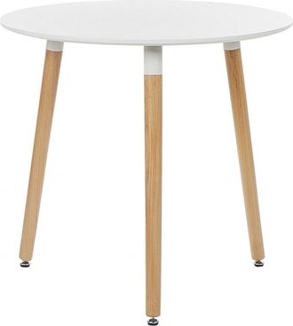 Beliani Dining Table BOMA White 80 cm 80 cm