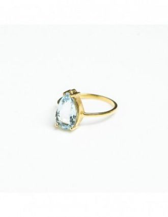 Eme Jewels Anillo gota de Aguamarina