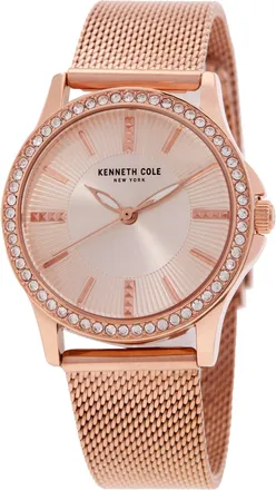 Kenneth Cole Quartz Crystal Rose Gold Dial Ladies Watch KCWLG2176801