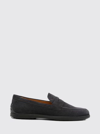 Tod's Suede Penny Loafers with T Timeless Logo