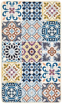 Gino Falcone Alfombra de ba&ntilde;o mullida - azul multi 70x120 cm