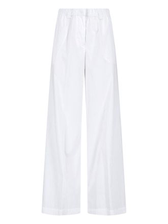Aspesi Wide Cotton Blend Trousers - White