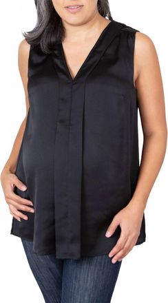 Emilia George Lily V-Neck Sleeveless Maternity Top In Black