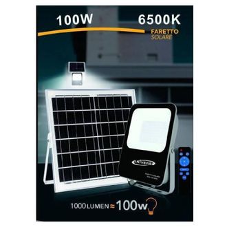 Trade Shop Trade Shop Traesio - Trade Shop - Faretto Faro Led Solare 100 Watt Con Ip65 Luce Fredda 6500k Fso-100w