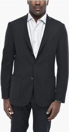 Santaniello IL VIAGGIATORE Mixed Wool Blazer With Two Vents And Classic size 48