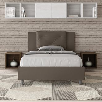 Itamoby Itamoby - Letto Una Piazza E Mezza Contenitore Imbottito 120x190 Similpelle Cappuccino Appia